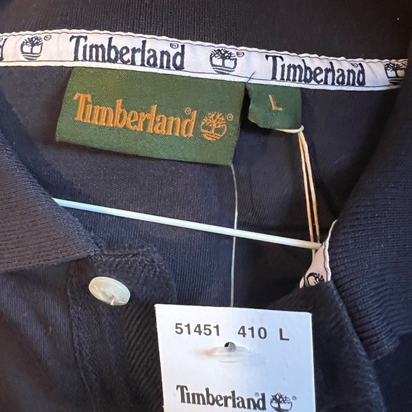Timberland NWT Men's Short Sleeve 100% Cotton Navy Polo Shirt Large - Picture 3 of 3